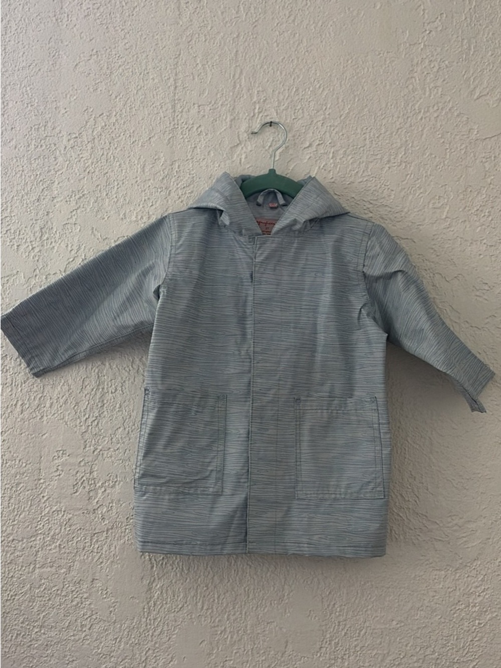 Magnificent Baby Light Blue Striped Hooded Raincoat